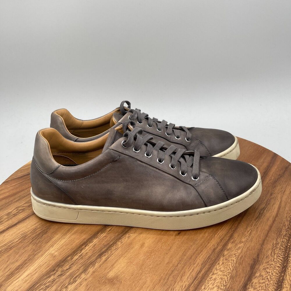 Magnanni Elonso Shoes Mens Size 8.5 M Brown Leather Fashion Casual Sneakers